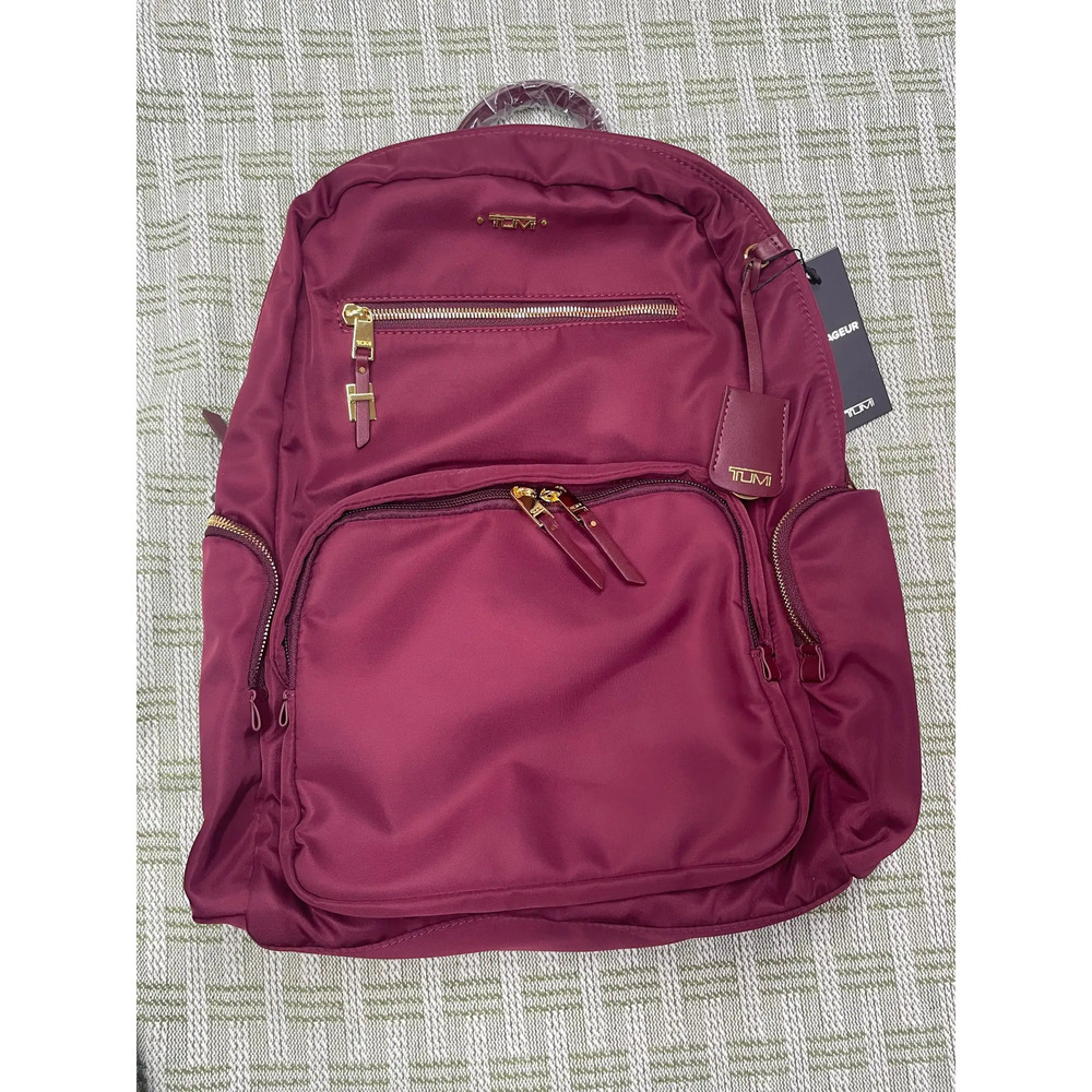 Tumi Voyageur Carson Red Nylon Backpack
